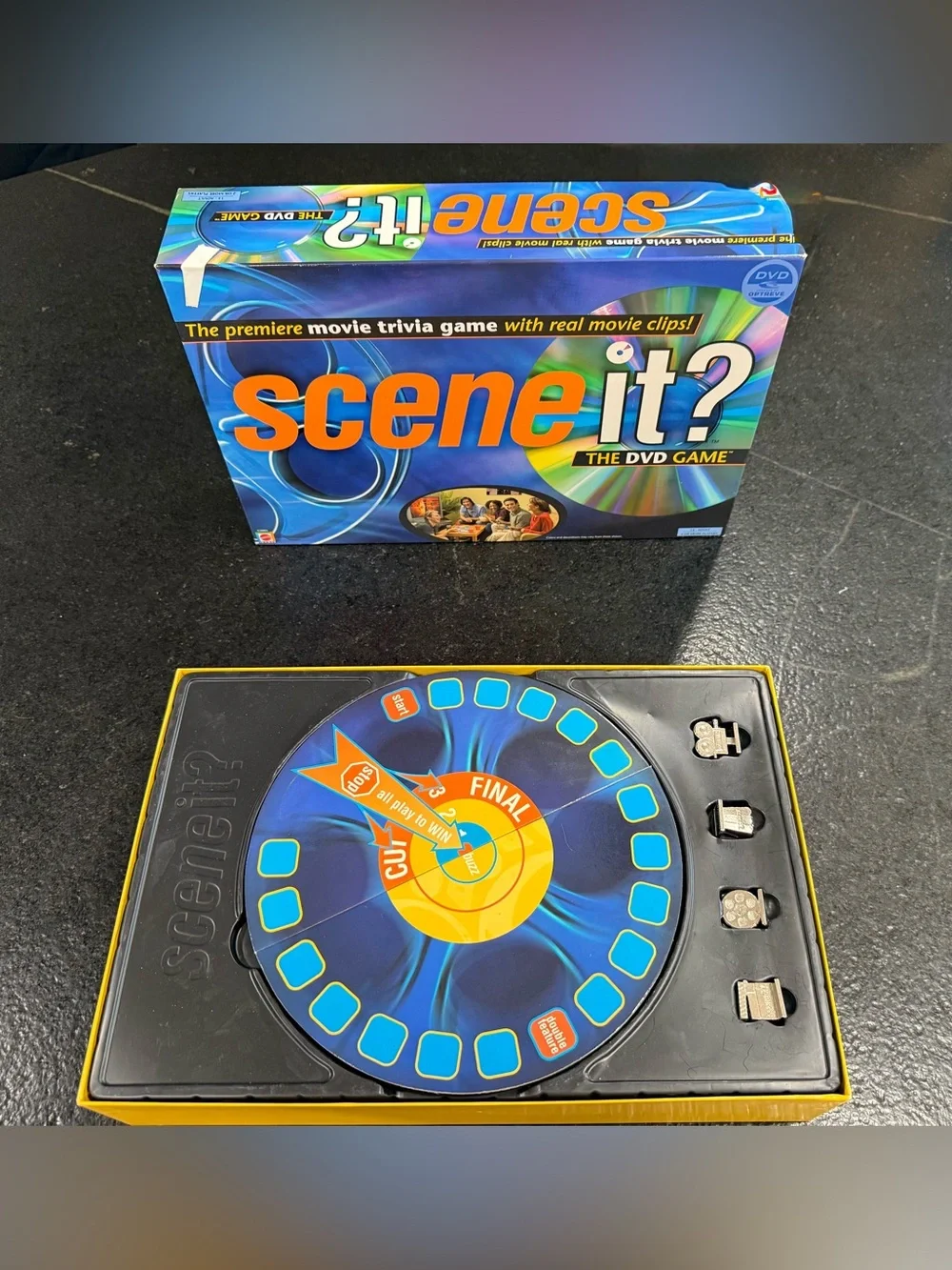 Vintage 2002 Scene It The DVD Game Original Premiere Movie Trivia Board Game